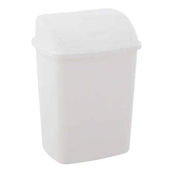 Affaldsspand, 15 l med vippelg hvid 30x40,5 cm