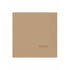 Duni Tissue serv. 2-lags 24x24 1/4 fold Eco brun 2400stk