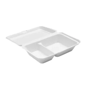 Duni Rentangulr mealbox BAGASSE WHITE 241x163x65 250stk