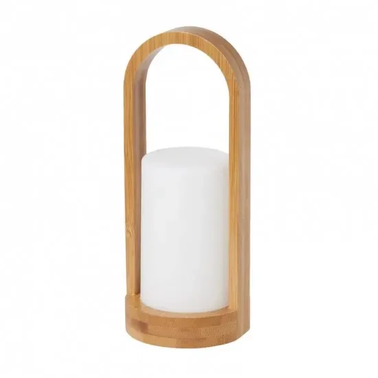 Lysestage LED Easy Bamboo Hvid, 240 x 100mm 4stk/krt