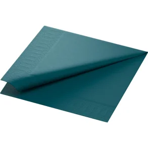Tissue serv. 3-lags 40x40 cm - 1/4 fold - ocean teal 1000stk