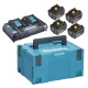 Batteripakke 18v dobbeltlader og 4 stk 5.0Ah