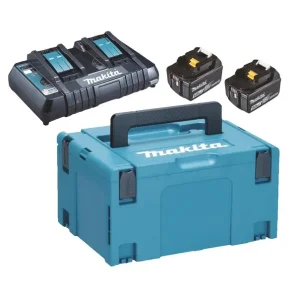 Batteripakke 18v dobbeltlader og 2 stk 5.0Ah