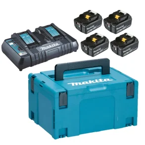 Makita batteripakke 4 batteri 1 x dobbellader