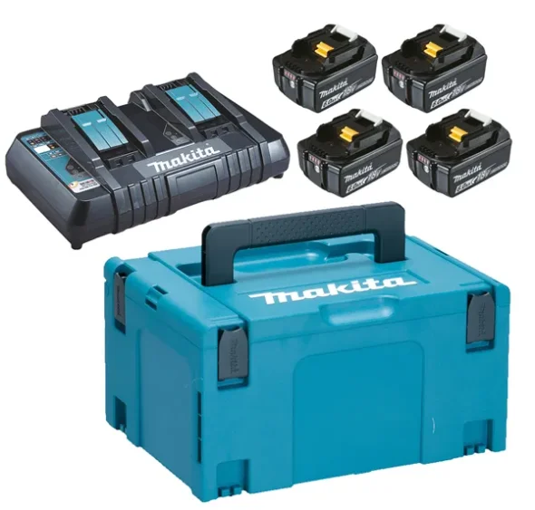 Makita batteripakke 4 batteri 1 x dobbellader