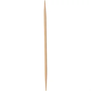 Tandstikker, Gastro, 6,5cm, natur, runde, med spids i begge ender, enkeltpakket i papir 1000stk 