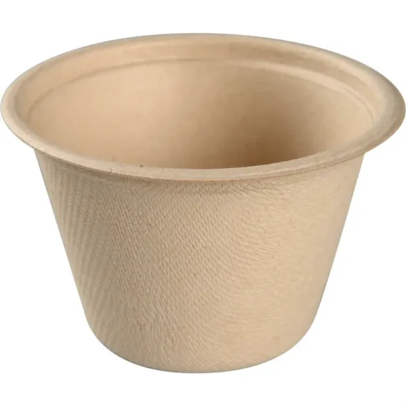 Portionsbger, Cater-Line, 4,8cm, 7,5cm, 120 ml, nature, bagasse, 4 oz 2000stk/kolli