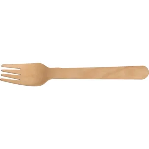  Gaffel, 16cm, brun, birketr/voks, komposterbar, 2000 stk