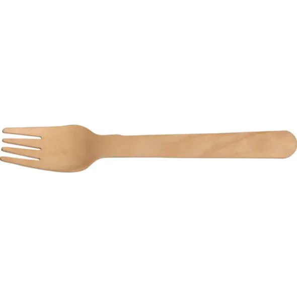  Gaffel, 16cm, brun, birketr/voks, komposterbar, 2000 stk