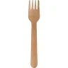 Gaffel, 16cm, brun, birketr/voks, komposterbar, enkeltindpakket, 400 stk