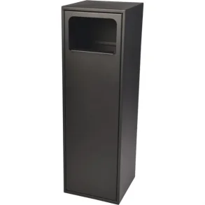 Udendrs affaldsspand, sort, stl/tr, 2-rums, 2x50 l