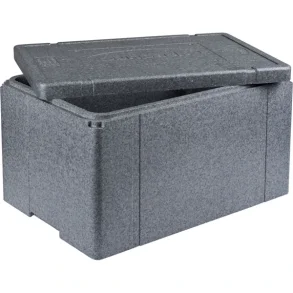 Termokasse, 60x40x32cm, gr, EPS, 1-rums, standard, 1/1 GN