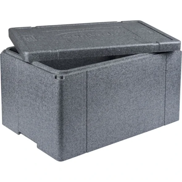 Termokasse, 60x40x32cm, gr, EPS, 1-rums, standard, 1/1 GN