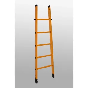 Glasfiber LED nr. 1 - 5 trin med gummisko,  1,78 m