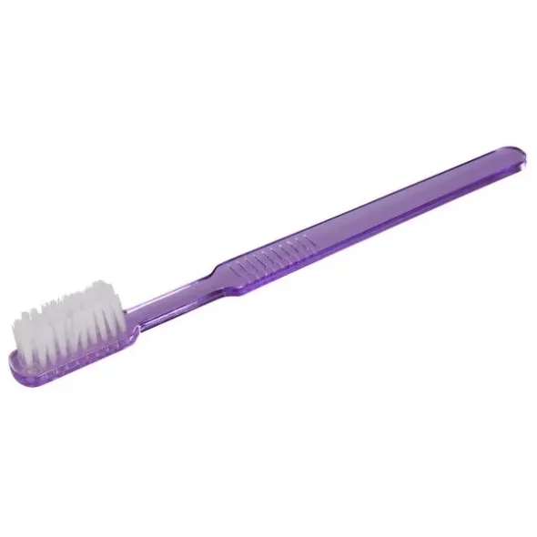 Tandbrste, lilla, uden pasta, enkeltpakket, engangs 100stk/pak