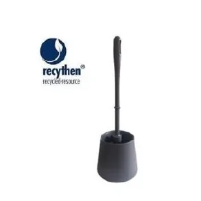 Toiletbrste, genanvendt plast, koksgr med rund skl