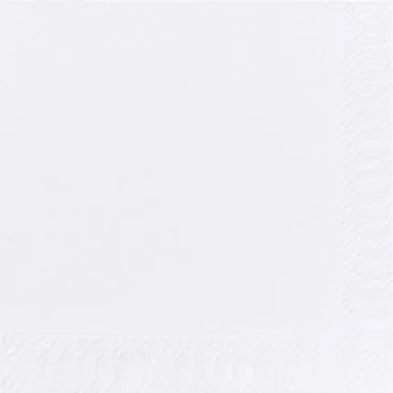 Servietter Duni 3-lags hvid 33cm 1000stk/karton