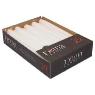 Antiklys, Hvid, 7,5 timer, ???????2.2 x 24.5 cm 30 stk