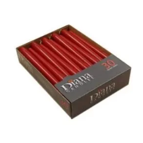 Antiklys, RubinRd, 7,5 timer, ???????2.2 x 24.5 cm 30 stk x 4