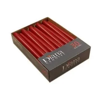 Antiklys, RubinRd, 7,5 timer, ???????2.2 x 24.5 cm 30 stk x 4