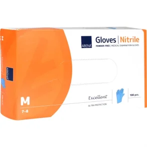 Nitrilhandsker, Excellent, uden pudder Bl, Medium, 100 stk