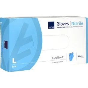 Nitrilhandsker Excellent, uden pudder Bl, Large, 100 stk/pak 