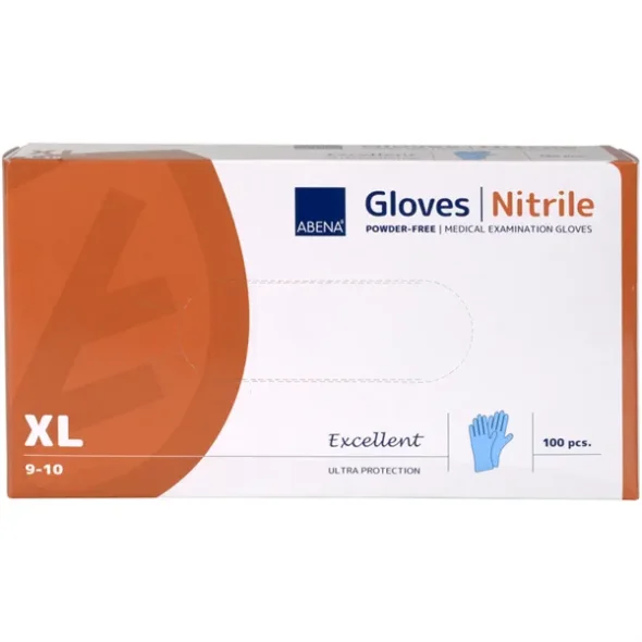 Nitrilhandsker, uden pudder Bl, Excellent X-Large, 100 stk
