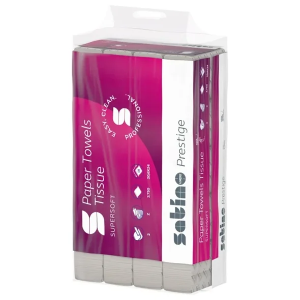 Hndkldeark 2 lags, 3750 stk EU eco HVID +FSC