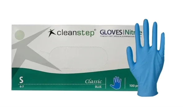 Nitrilhandsker, Cleanstep uden pudder Bl, Small 600 pakker/ pallekb