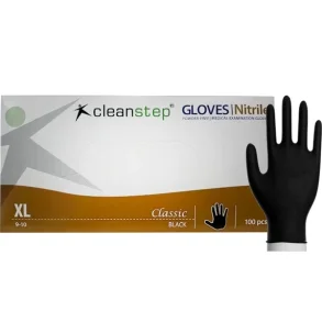 Nitrilhandsker, Cleanstep uden pudder Sort, Xlarge 600 pakker/ pallekb