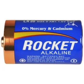 Batteri, Rocket, Alkaline, D, 1,5V  2stk/pak