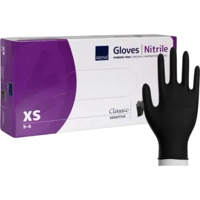 Nitrilehandsker sort 100stk Classic sensitive, XS