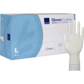 Latexhandsker Large med pudder,100 stk/pak - 100 pakker