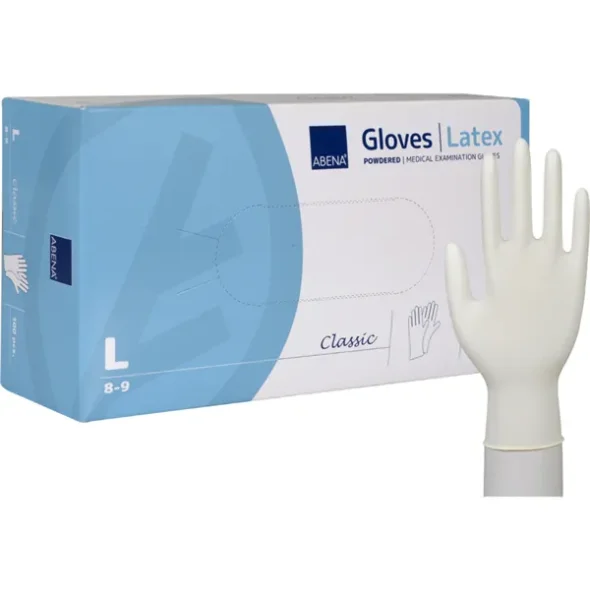 Latexhandsker Large med pudder, 100 stk