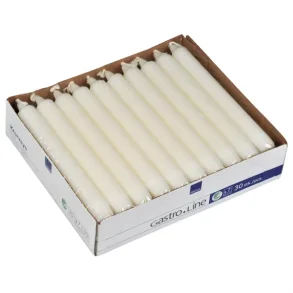 Kronelys Gastro-Line, 20cm 2,2cm, hvid 7 timer 150stk/kolli