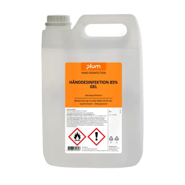 Hnddesinfektion PLUM Gel 85%, 5 liter