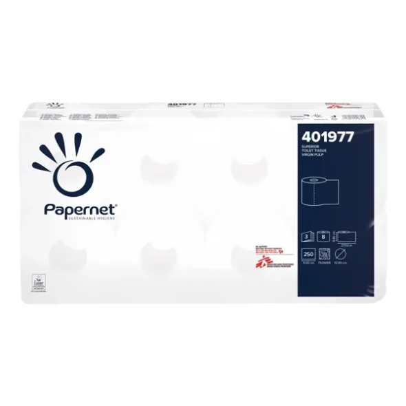 Papernet Toiletpapir 3-Lags Luksus Hvid, 72 ruller (1 kolli)