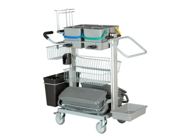 Tina Trolleys Exclusive Hospitalsvogn - m/ 2xmopbox & affald