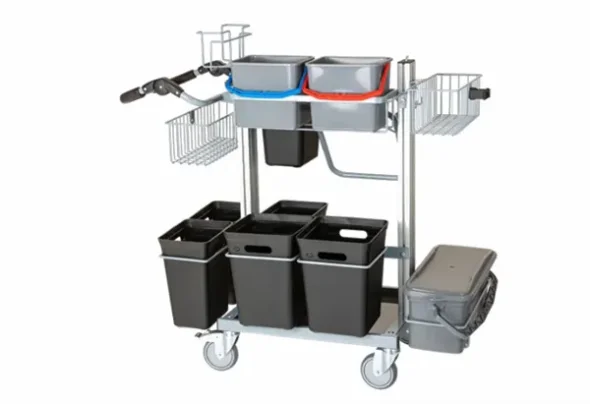 Tina Trolleys Exclusive 7 x affald 2 x 6 ltr spand+ mopbox