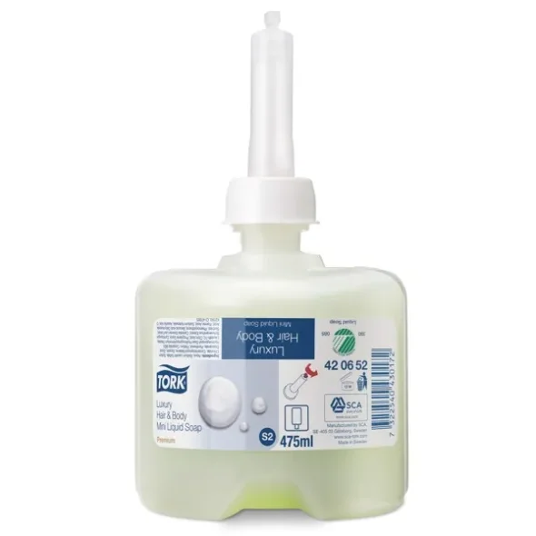 Tork Luksus Hr&krop sbe Grn S2, 475ml x 8 stk