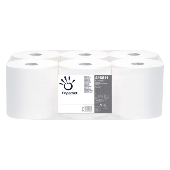 Papernet Centerfeed hndklderuller, 1 lags, 274 m, 6 stk/krt