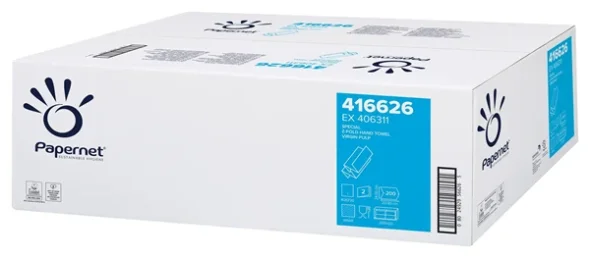 Hndkldeark hvid z-fold 2 lags 4000ark/kolli - 40 kolli - PALLEKB