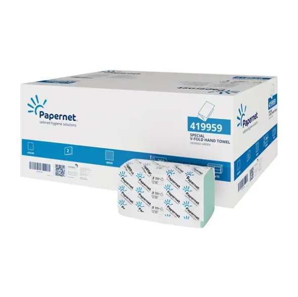 Papernet hndkldeark Grn ark 23x24cm V-fold 3990 ARK