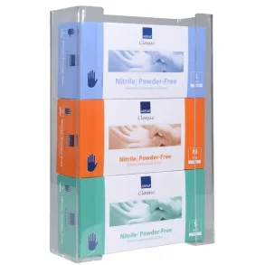 Handskestativ, transparent, akryl, til 3 sker