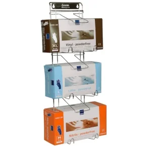 Handskestativ, Slv rustfrit stl til 3 sker