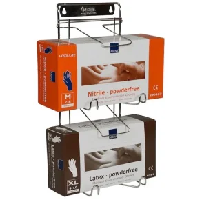 Handskestativ, slv, rustfrit stl, til 2 sker