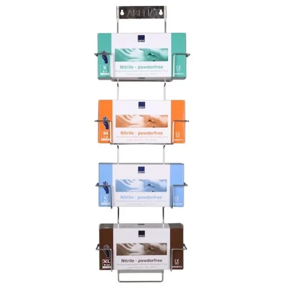 Handskestativ, Flexi Rack slv rustfrit til 4 sker