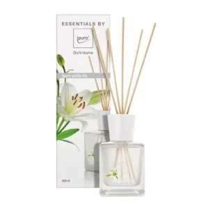 Duft flakon, ipuro, med White Lily duft inkl. pinde, 200 ml