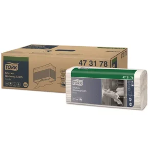 Tork Aftrringsklud Kkken W4 hvid, 80 ark pr. 5 stk/krt