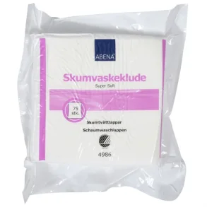 Skumvaskeklud, 19x19cm x 2,8mm, super soft, engangs 4200 stk